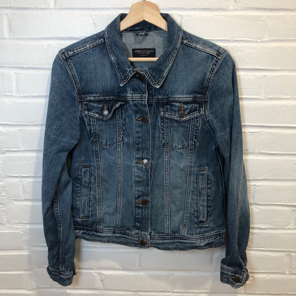 American Eagle Classic Denim Jean Jacket Women's Medium Style #8392